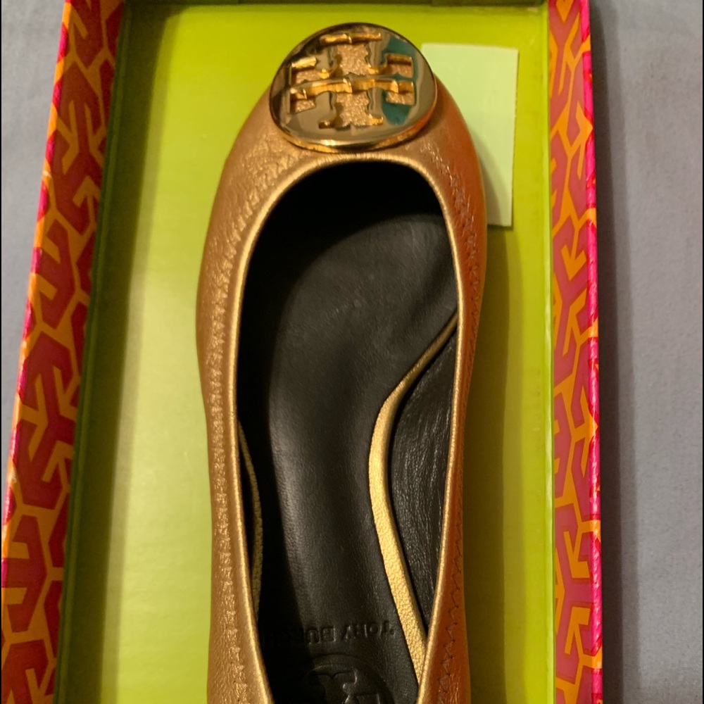 Tory Burch Reva Ballerina flats. NIB Size 11c
